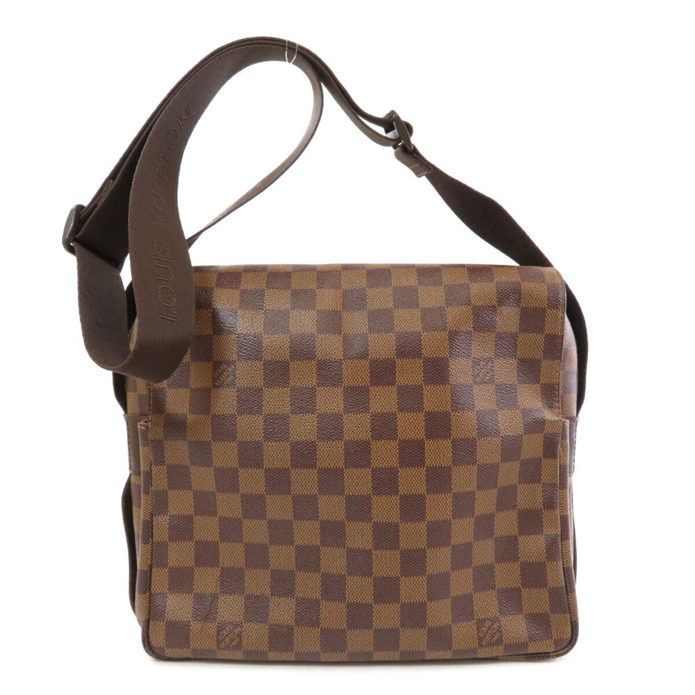 Louis Vuitton Canvas Bag Naviglio Shoulder Damier Brown